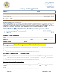 Commercial/Multi-Family/Institutional Impermeable Permit Application - Village of Winnetka, Illinois, Page 3