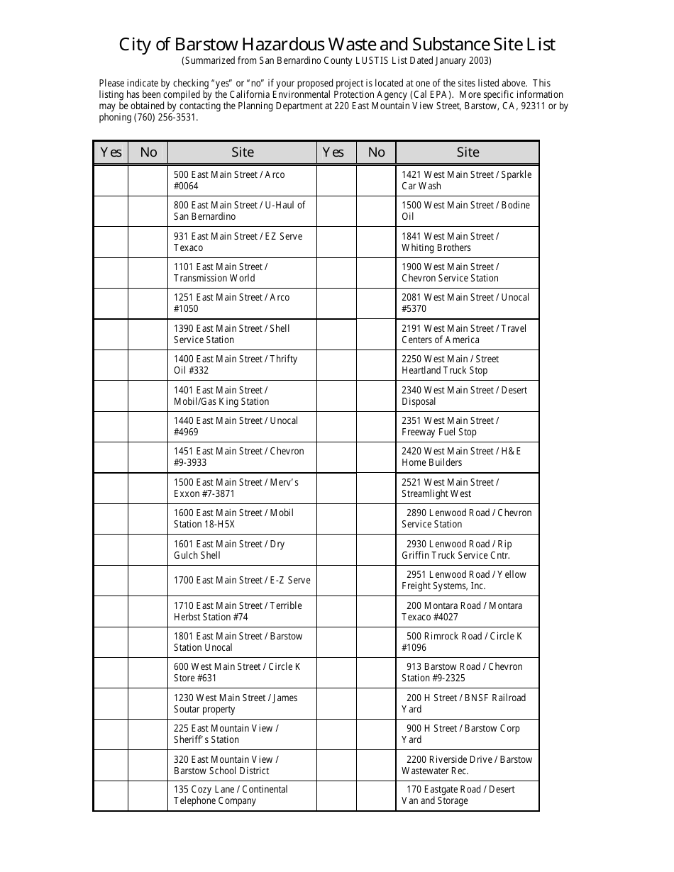 Application for Tentative Tract Map - City of Barstow, California, Page 11