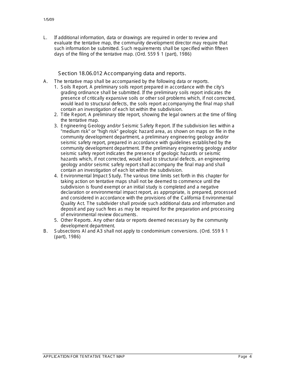 Application for Tentative Tract Map - City of Barstow, California, Page 5