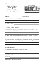 Application for Tentative Tract Map - City of Barstow, California, Page 6