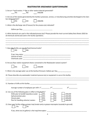 Wastewater Discharge Questionnaire - City of Barstow, California, Page 4