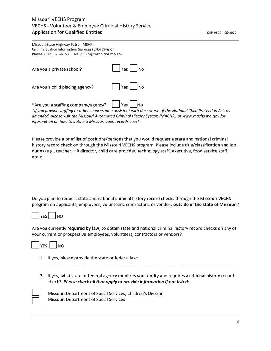 Form Shp 980e Fill Out Sign Online And Download Fillable Pdf Missouri Templateroller 9434