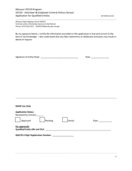 Form SHP-980E Application for Qualified Entities - Missouri Vechs Program - Missouri, Page 5