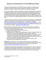 Document preview: Sb2 Request for Reimbursement of Funds - California