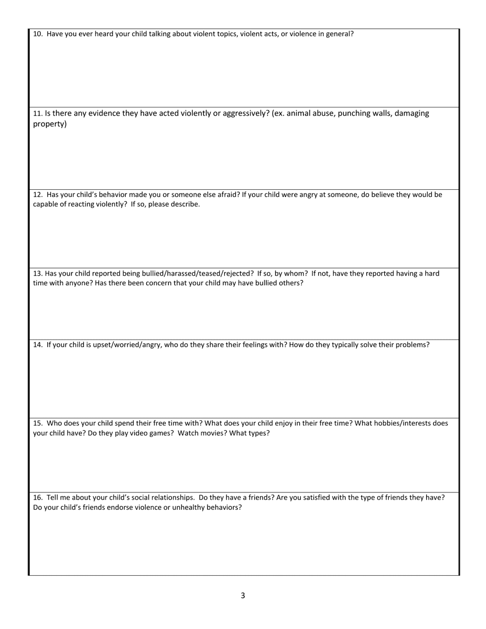 Parent / Foster Parent / Legal Guardian Interview - Wisconsin, Page 3