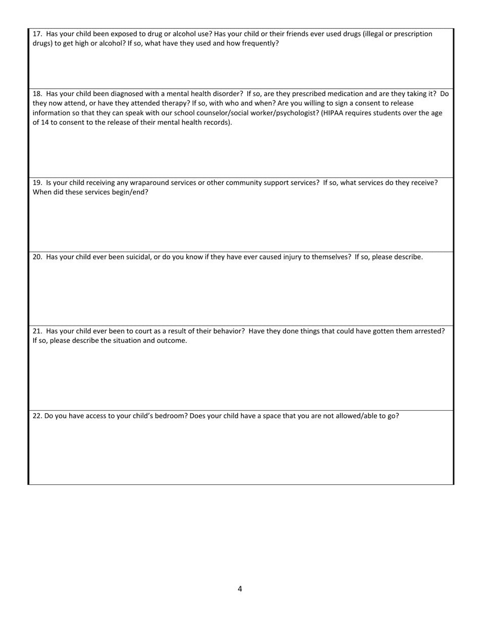 Parent / Foster Parent / Legal Guardian Interview - Wisconsin, Page 4