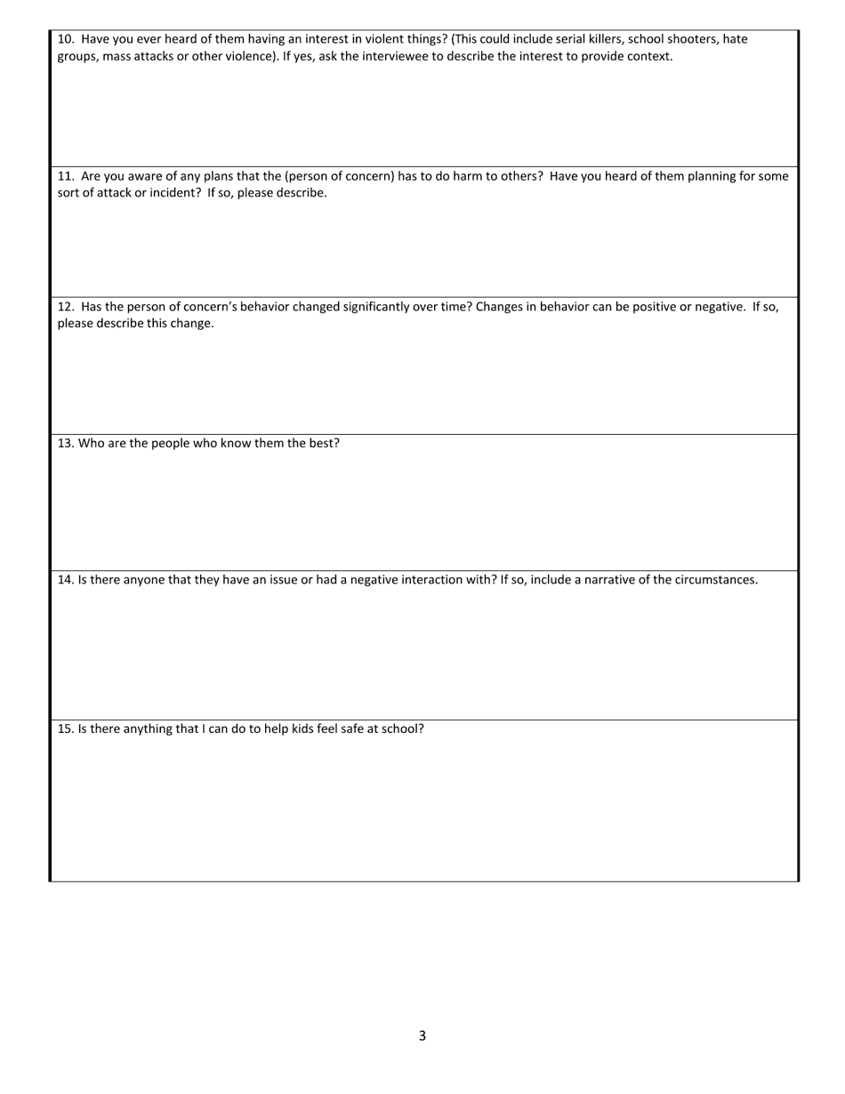 Additional Interviewees - Wisconsin, Page 3