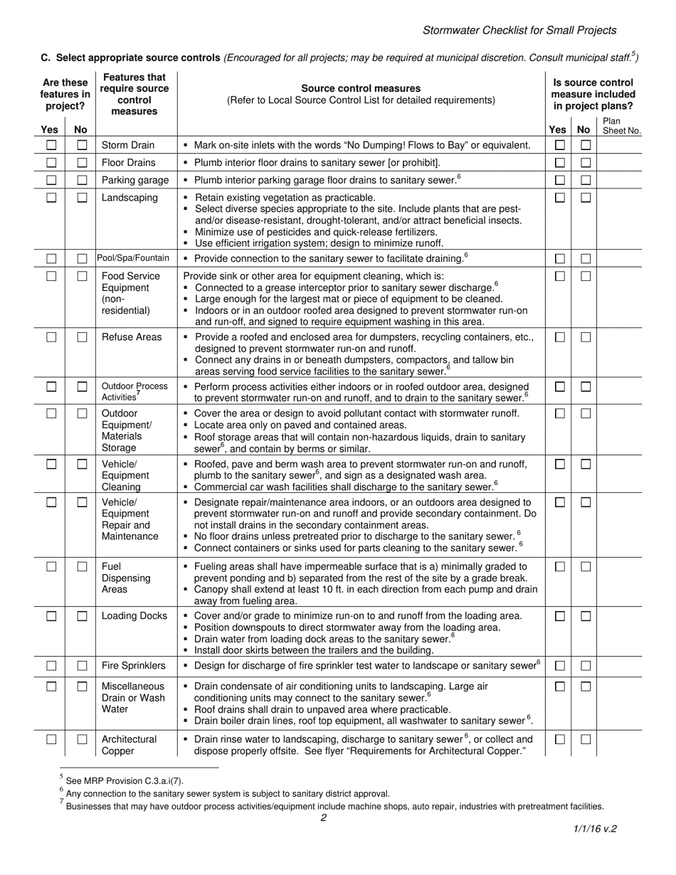 Town of Woodside, California Stormwater Checklist for Small Projects ...