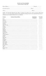 Document preview: Subcontractors List - Town of Woodside, California