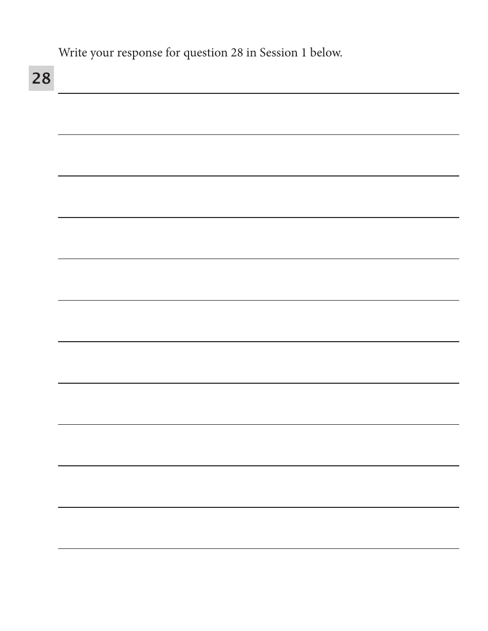 Grades 5-8 English Language Arts Answer Booklet - Session 1 - Large Print - New York, Page 3