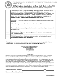 New Student Application for New York State Indian Aid - New York, Page 3