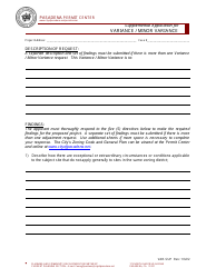 Supplemental Application for Variance/Minor Variance - City of Pasadena, California, Page 3
