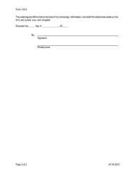 Form 133.4 Request for Consideration of a Registration Application by a Military Applicant - Texas, Page 2