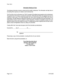 Form 133.3 Ada Accommodations Request - Texas, Page 4