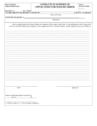 Form CR-1.1 Application for Seizure Order - Alabama, Page 2
