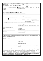 Document preview: Form C-62C Court Reporter Fee Declaration - Alabama