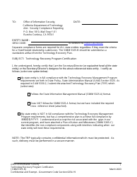 Form SIMM5325-B Technology Recovery Program Certification - California, Page 3