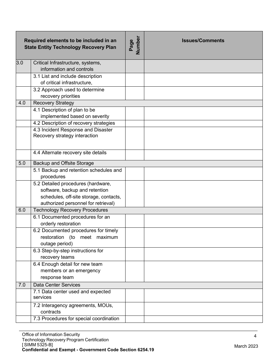 Form SIMM5325-B Technology Recovery Program Certification - California, Page 6