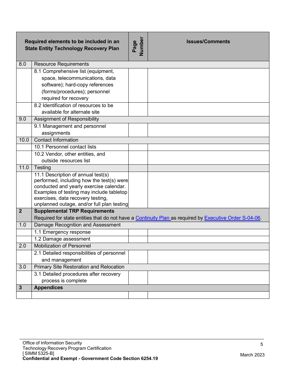 Form SIMM5325-B Technology Recovery Program Certification - California, Page 7