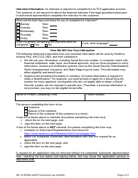 Form DE-101 (DE-202) Request for Application for Arizona Long Term Care System (Altcs) - Arizona, Page 3