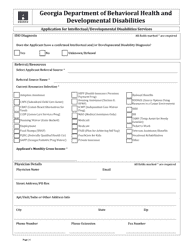 Application for Intellectual/Developmental Disabilities Services - Georgia (United States), Page 4