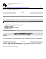 Document preview: Form PI-1633 Substitute Teacher Training Verification - Wisconsin
