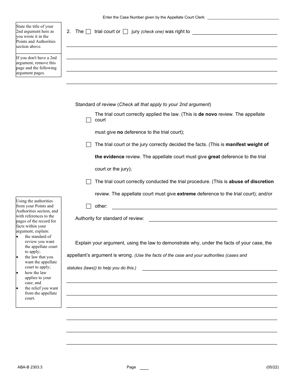 Form ABA-B2303.3 Appellees Brief - Illinois, Page 19