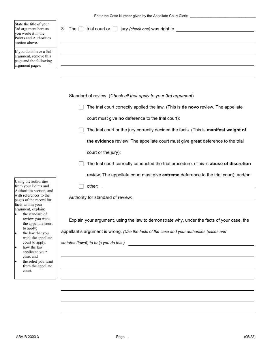 Form ABA-B2303.3 Appellees Brief - Illinois, Page 24