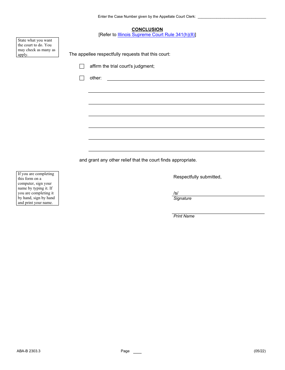Form ABA-B2303.3 Appellees Brief - Illinois, Page 29
