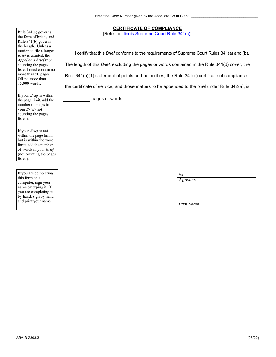 Form ABA-B2303.3 Appellees Brief - Illinois, Page 30