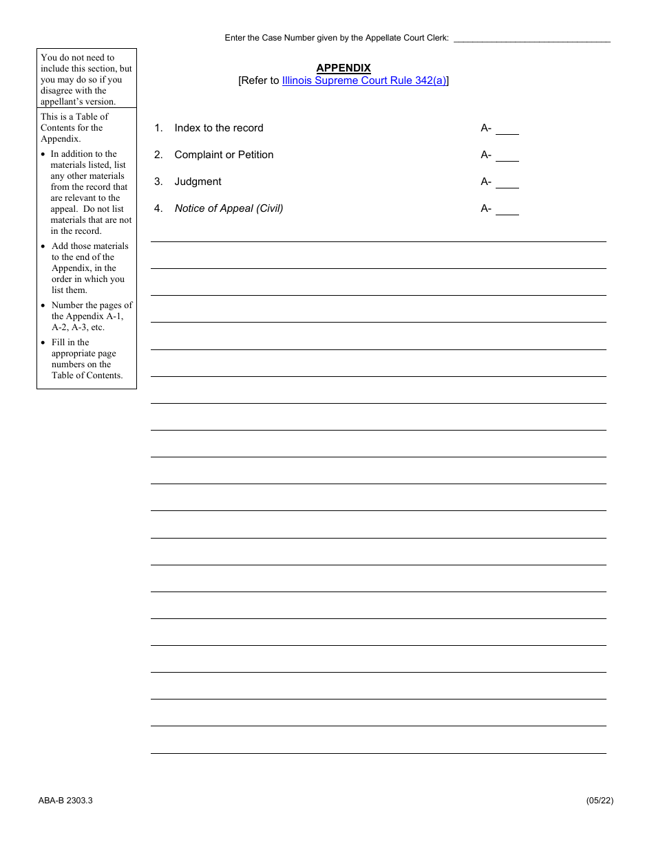 Form ABA-B2303.3 Appellees Brief - Illinois, Page 33