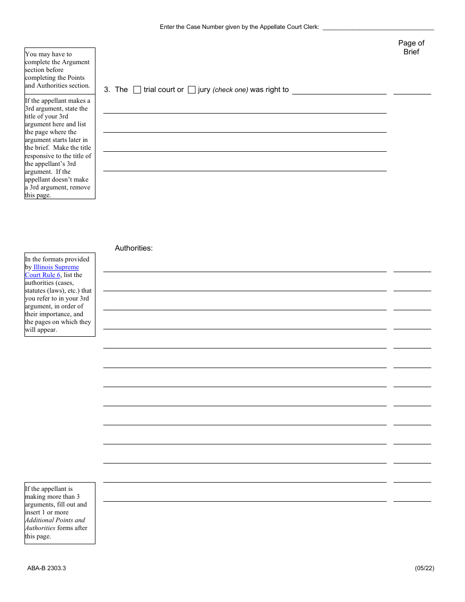 Form ABA-B2303.3 Appellees Brief - Illinois, Page 4
