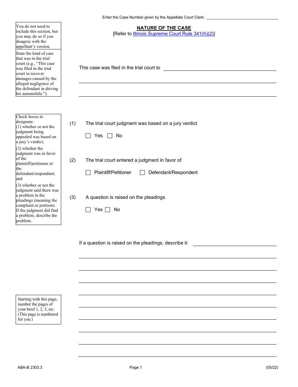 Form ABA-B2303.3 Appellees Brief - Illinois, Page 5
