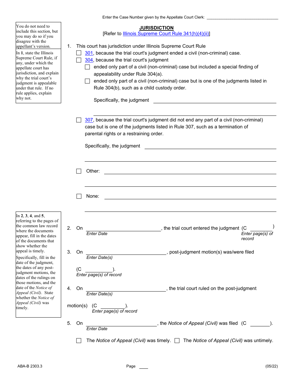 Form ABA-B2303.3 Appellees Brief - Illinois, Page 7