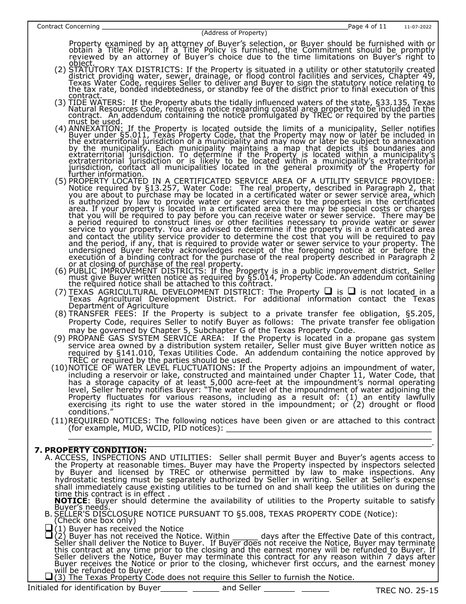Trec Form 25 15 Fill Out Sign Online And Download Fillable Pdf Trec Form 25 15 Fill Out Sign Online And Download Fillable Pdf