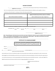 Form VS111 Application for Certified Copy of Birth Record - Sierra County, California, Page 3