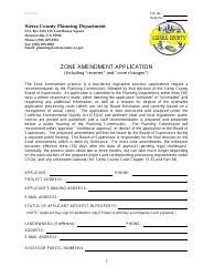 Document preview: Zone Amendment Application - Sierra County, California