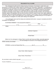 Form 3 (State Form 46782) Personal Disclosure Form - Indiana, Page 12