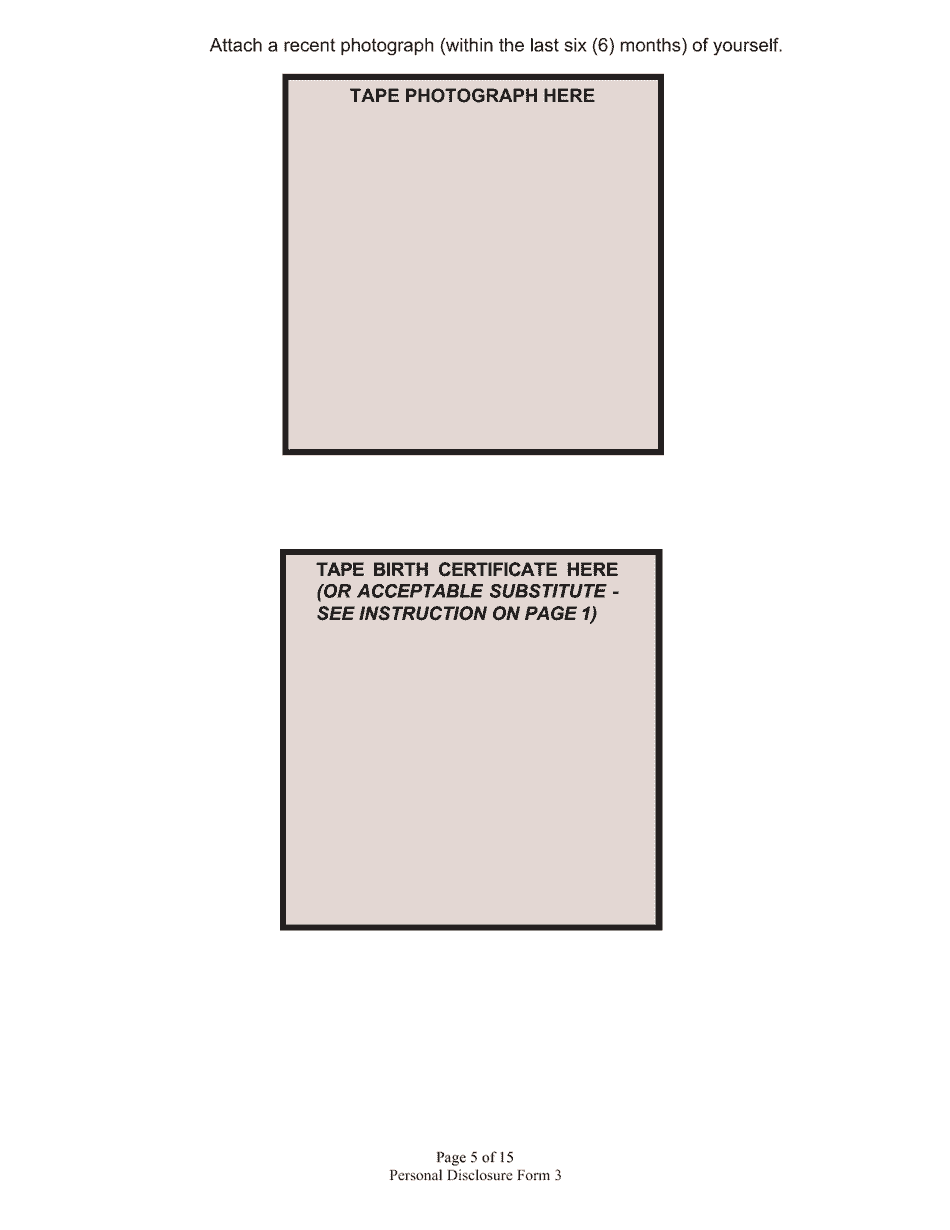 Form 3 (State Form 46782) Personal Disclosure Form - Indiana, Page 5