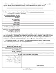 Form 3 (State Form 46782) Personal Disclosure Form - Indiana, Page 6