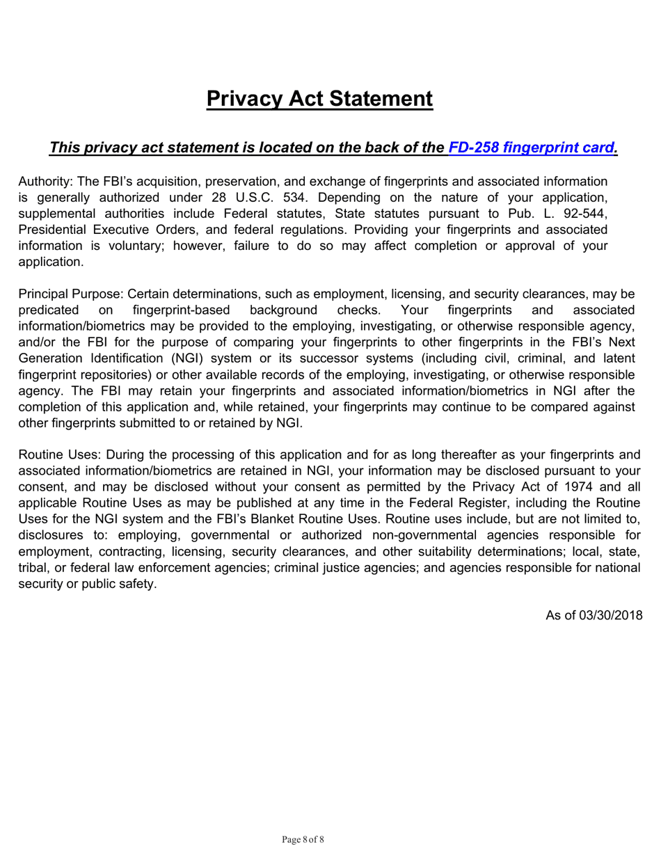 State Form 55732 Application for 3 Year Occupational Licensee Reinvestigation - Indiana, Page 6