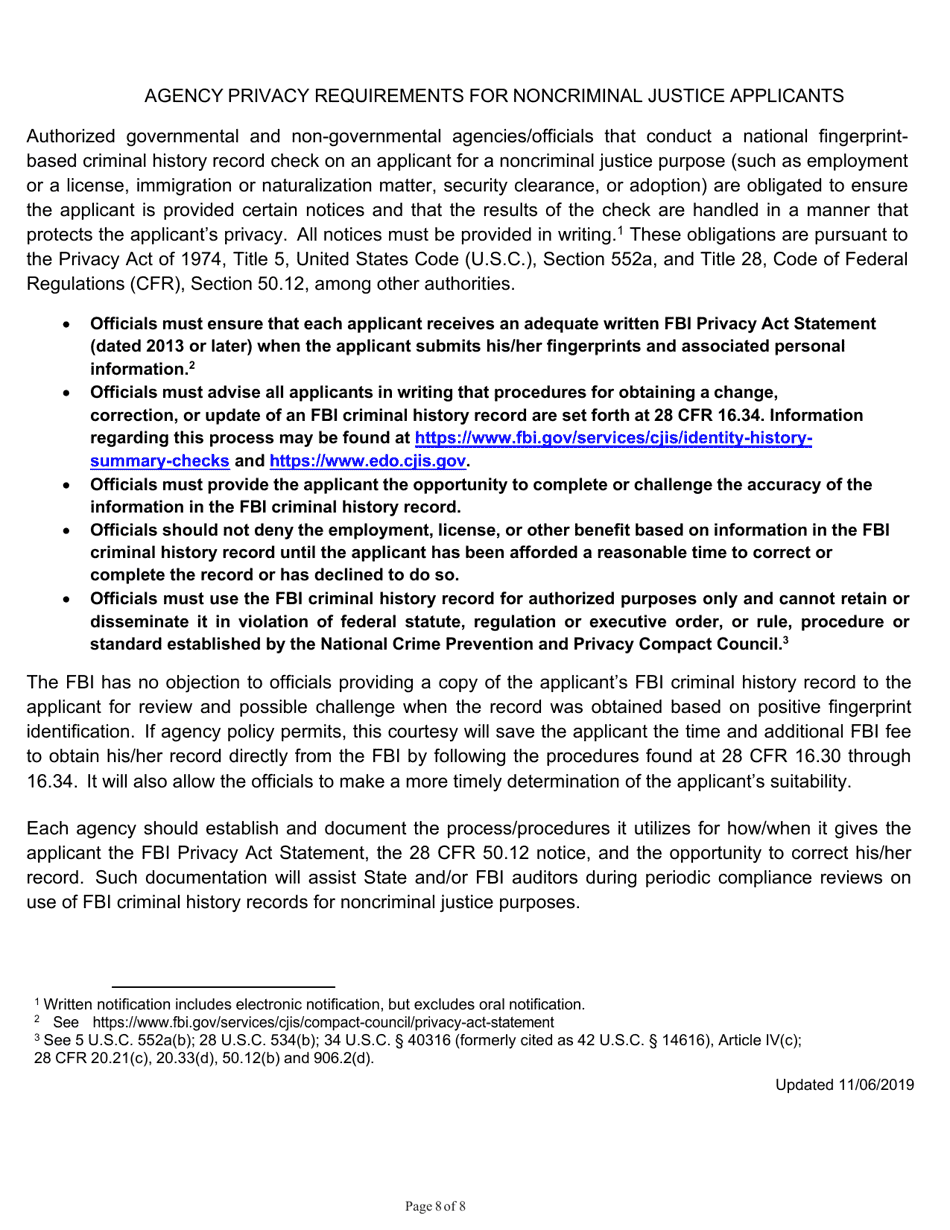 State Form 55732 Application for 3 Year Occupational Licensee Reinvestigation - Indiana, Page 7
