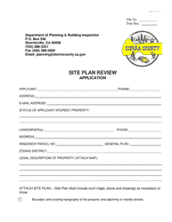 Document preview: Site Plan Review Application - Sierra County, California