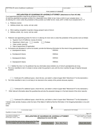 Document preview: Form NC-510G Declaration of Guardian or Juvenile Attorney (Attachment to Form Nc-500) - California