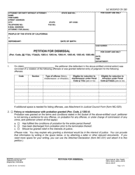 Document preview: Form SJCM CR-180 Petition for Dismissal - County of San Joaquin, California