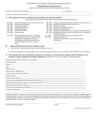 Document preview: Certificacion De Ingresos Nulos - Texas (Spanish)