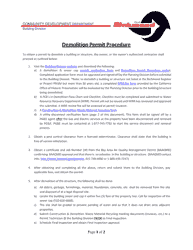 Demolition Permit Procedure and Pcb&#039;s Checklist - City of Richmond, California