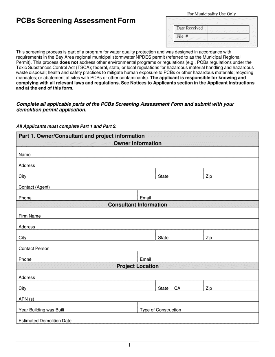 Demolition Permit Procedure and Pcbs Checklist - City of Richmond, California, Page 6