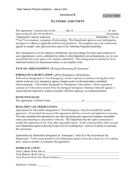 Attachment B Telework Agreement - Hawaii
