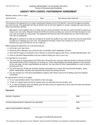 Document preview: Form DDD-1659A Agency With Choice: Partnership Agreement - Arizona